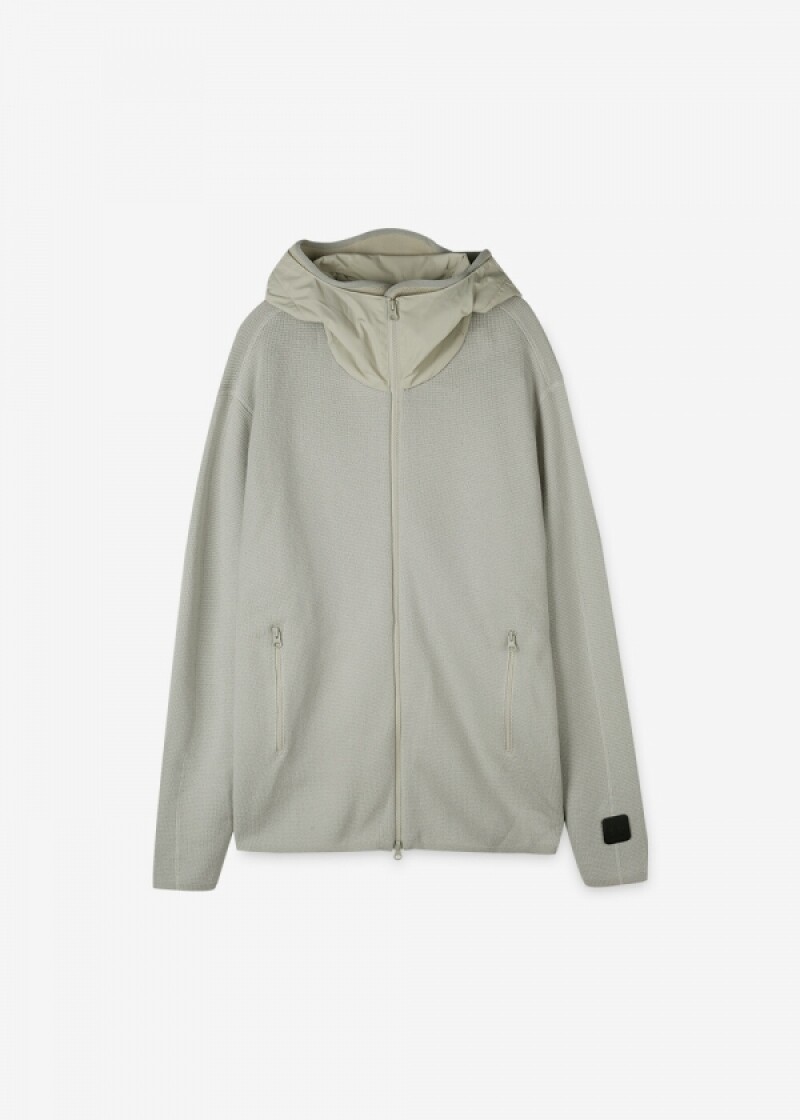 CP컴퍼니 남성 벨크로 크림 후드집업 13CMKN040A 006390A 118