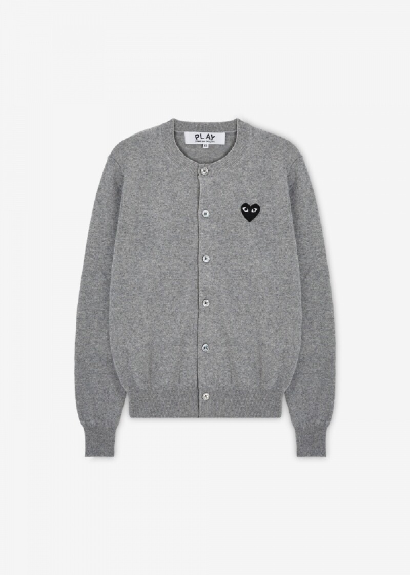 꼼데가르송 공용 하트 와펜 그레이 가디건 AX N023 051 2