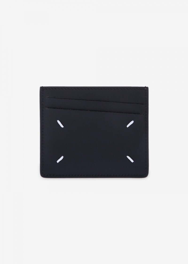 메종마르지엘라 공용 스티치 로고 투톤 블랙/브라운 카드지갑 S35UI0432 PS935 T2170