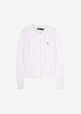스크래치_폴로랄프로렌 여성 케이블 화이트 가디건 211891643 001(185703)