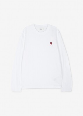 스크래치_아미 남성 하트 로고 블랑 긴팔티 UTS205 726 100(186090)