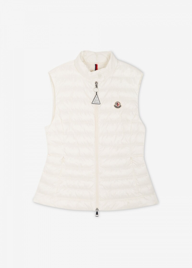 스크래치_몽클레어 여성 이젠스 로고 패치 화이트 패딩조끼 1A00067 597YF 034(185850)