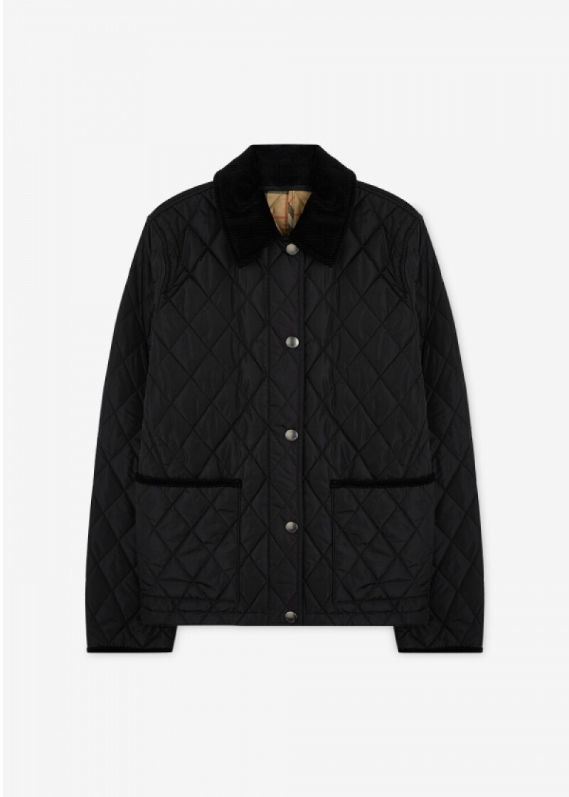 버버리 여성 도셋 블랙 퀼팅자켓 8107510