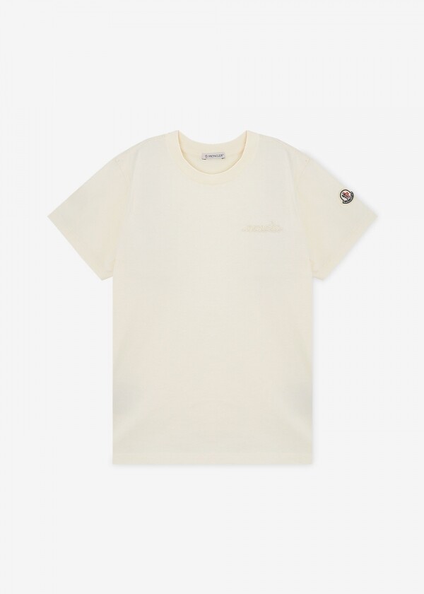 꼬르소밀라노,몽클레어 남성 로고 패치 화이트 반팔티 8C00013 89AIJ 034