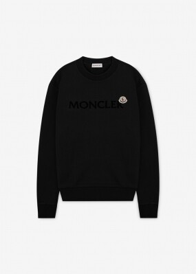 몽클레어 남성 로고 패치 블랙 맨투맨 8G00040 809KR 999