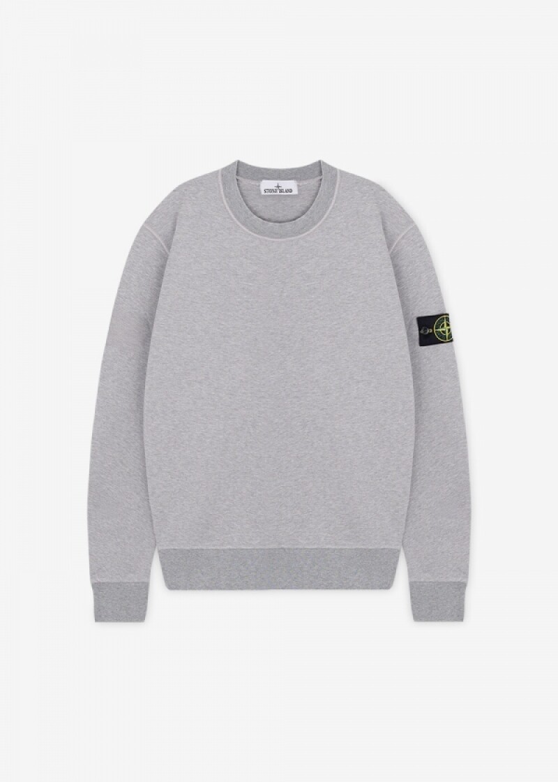 스톤아일랜드 남성 와펜 패치 멜란지 그레이 맨투맨 K2S156100060 S0M51 VOM64