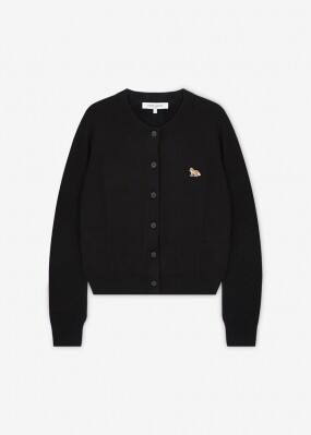 메종키츠네 여성 베이비 폭스 블랙 가디건 PW00502KT1181 BK