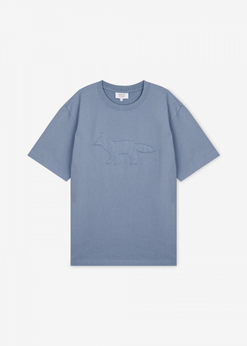 메종키츠네 남성 프로파일 폭스 징크 그레이 반팔티 OM00121KJ0118 0074