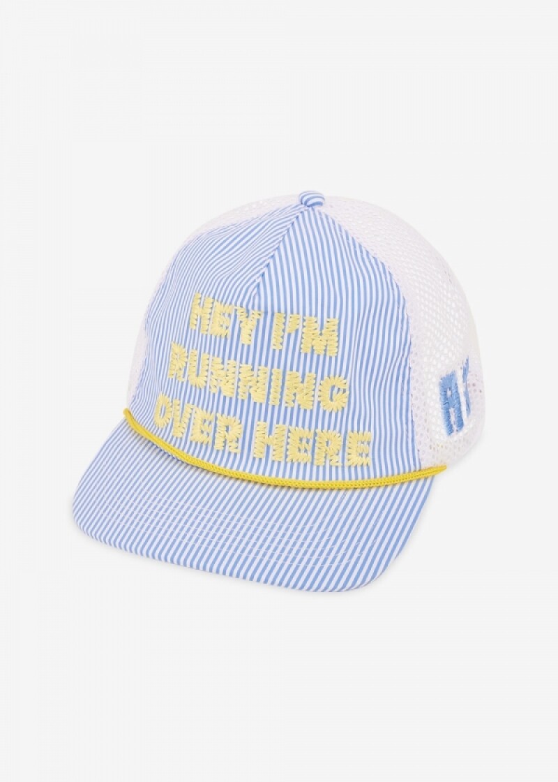 알렉스조노 공용 HEY IM RUNNING OVER HERE 블루 볼캡 AZ BF TRUCK BLUE STRIPE