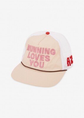 알렉스조노 공용 RUNNING LOVES YOU 베이지 볼캡 AZ BF TRUCK RLYOG PINK