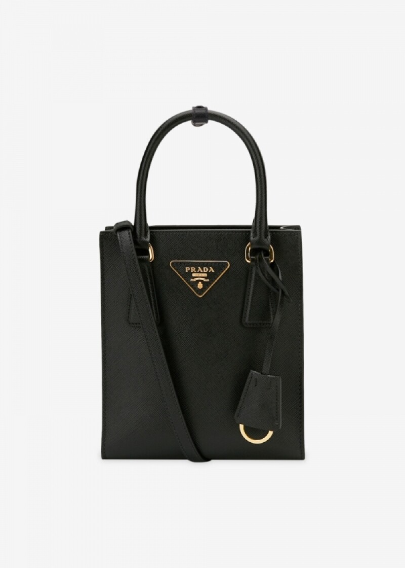 프라다 여성 삼각로고 사피아노 블랙 토트백 1BA358 NZV F0002