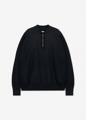 아프레쎄 남성 빈티지 하프 집업 블랙 맨투맨 26SAP-05-11 BLACK