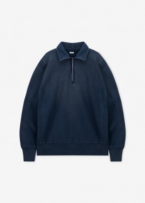 아프레쎄 남성 빈티지 하프 집업 블루 맨투맨 26SAP-05-12 BLUE