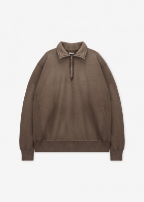 아프레쎄 남성 빈티지 하프 집업 브라운 맨투맨 26SAP-05-12 BROWN