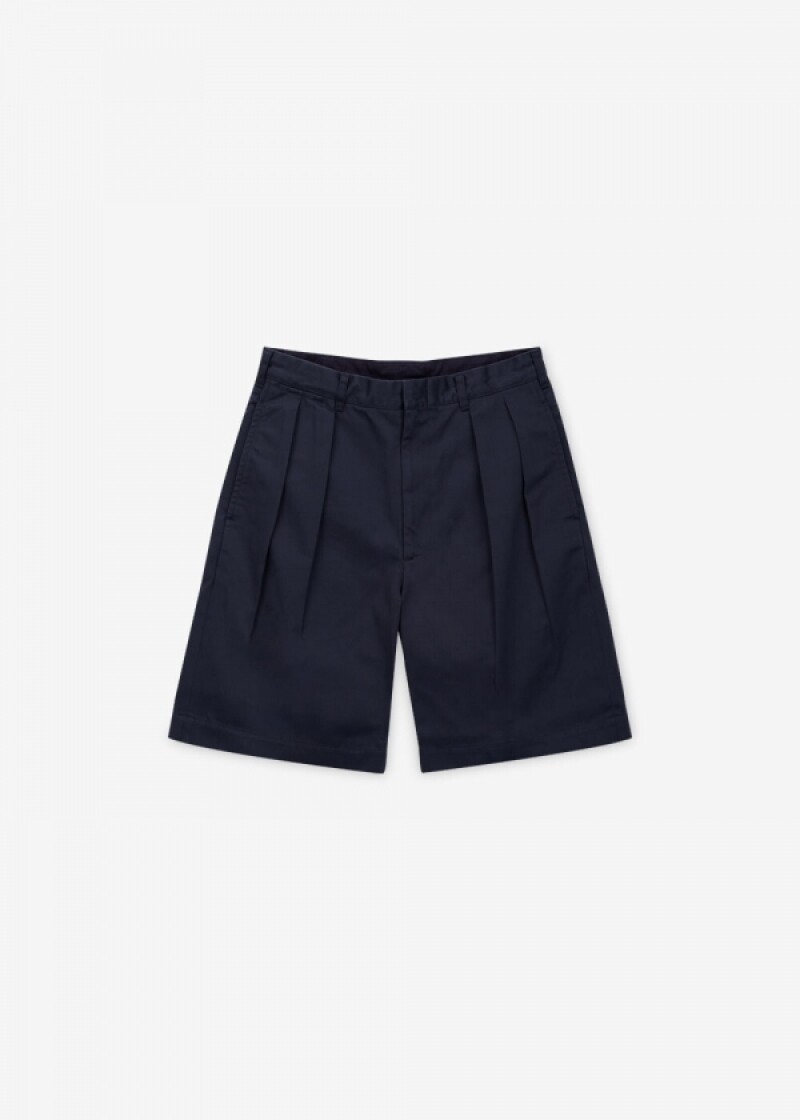 나나미카 남성 더블 플리츠 네이비 반바지 S25SD108E NAVY