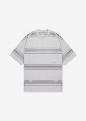 나나미카 남성 스트라이프 라이트 그레이 반팔티 S26ST037E LIGHTGRAY