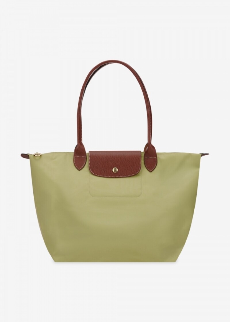 롱샴 여성 르 플리아쥬 오리지널 피스타치오 토트백 1899 089 244