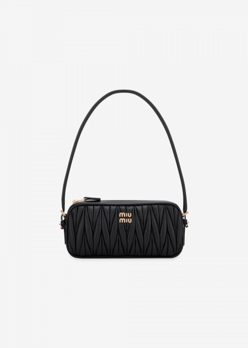 미우미우 여성 마테라쎄 나파 블랙 숄더백 5NE024 AFPP F0002