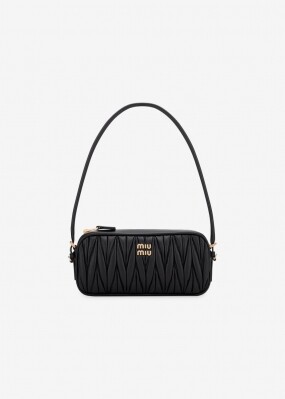 미우미우 여성 마테라쎄 나파 블랙 숄더백 5NE024 AFPP F0002
