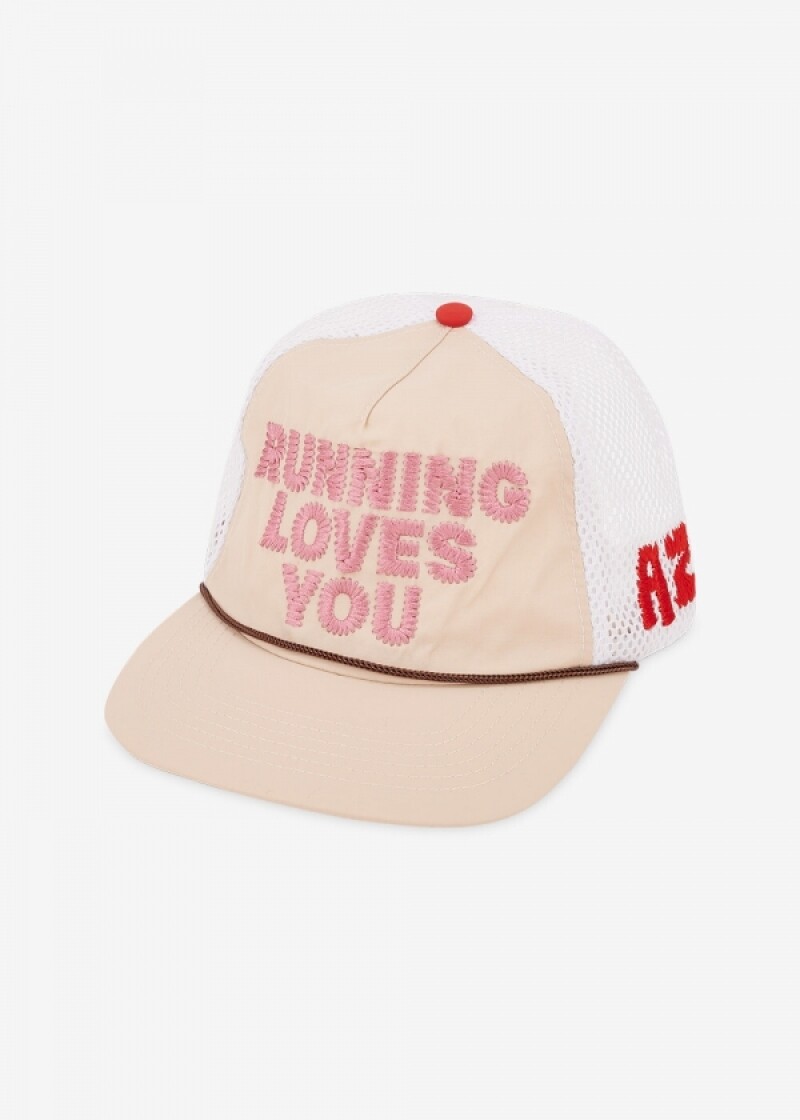 스크래치_알렉스조노 공용 RUNNING LOVES YOU 베이지 볼캡 AZ BF TRUCK RLYOG PINK(187284)