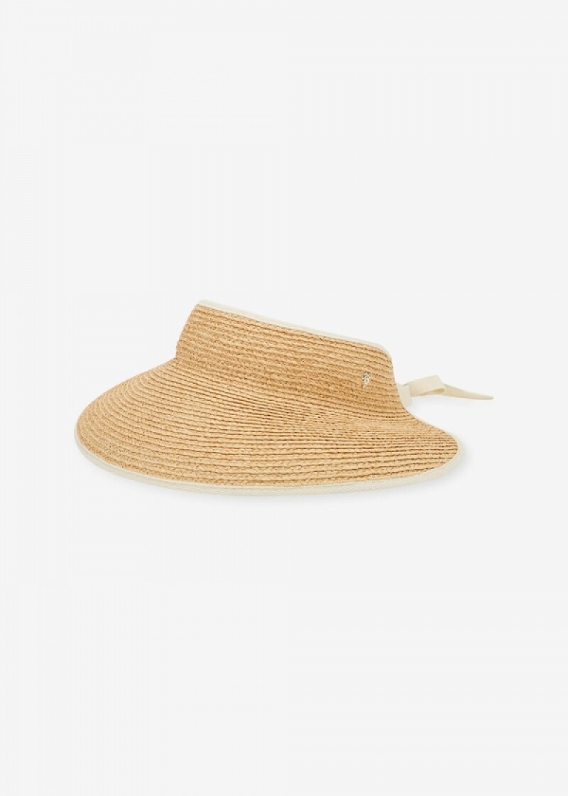 헬렌카민스키 여성 로고 미타 네추럴/샌드 바이저햇 HAT50220 Natural Sand