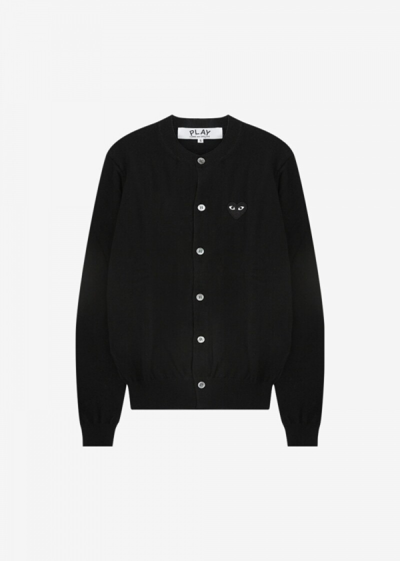 꼼데가르송 여성 하트 와펜 블랙 가디건 AX N023 051 1