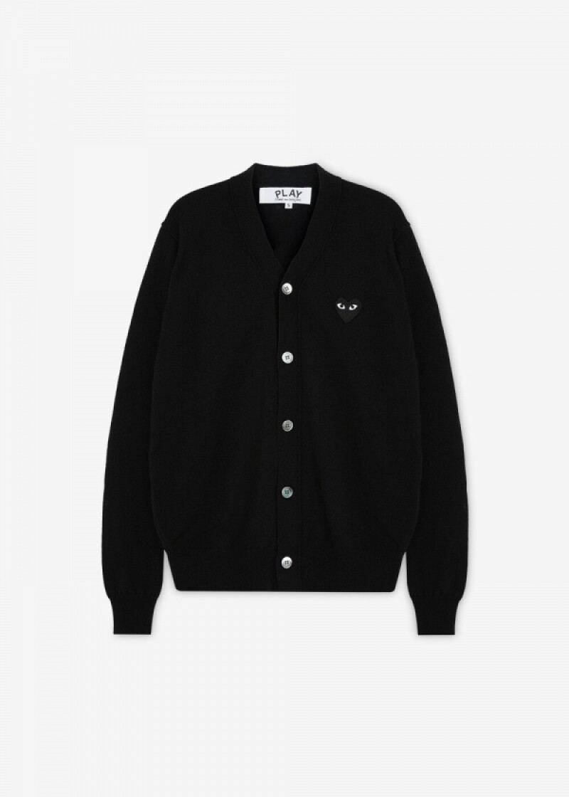 꼼데가르송 공용 하트 와펜 블랙 가디건 AX N024 051 1