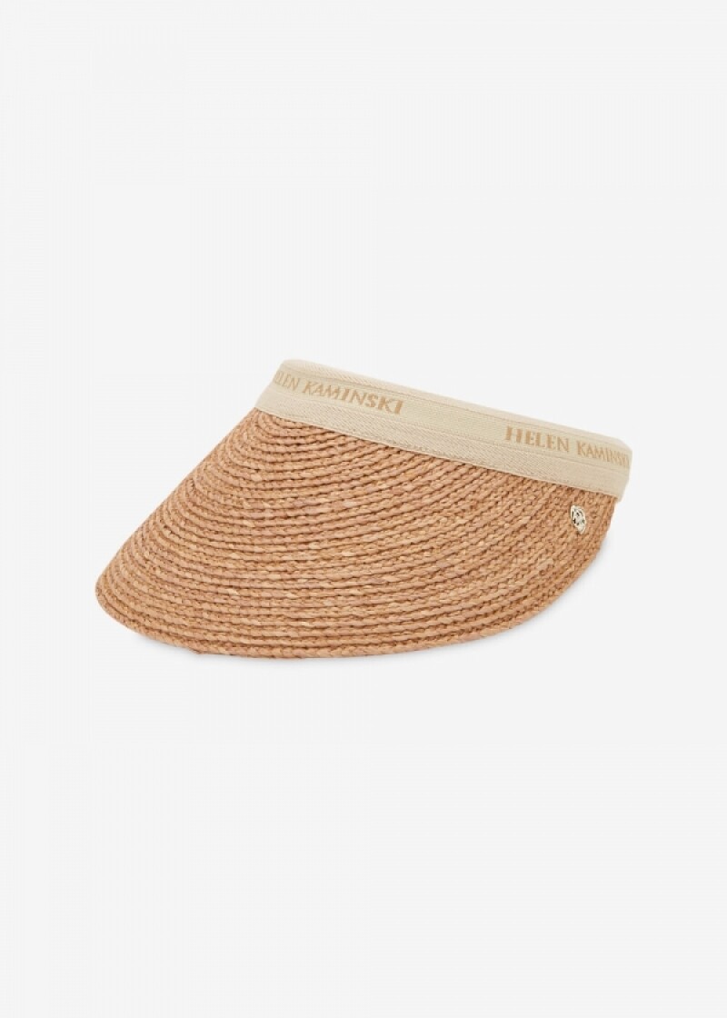 스크래치_헬렌카민스키 여성 비앙카 누가/내추럴 로고 바이저햇 HAT50265 Nougat Natural Logo(187712)