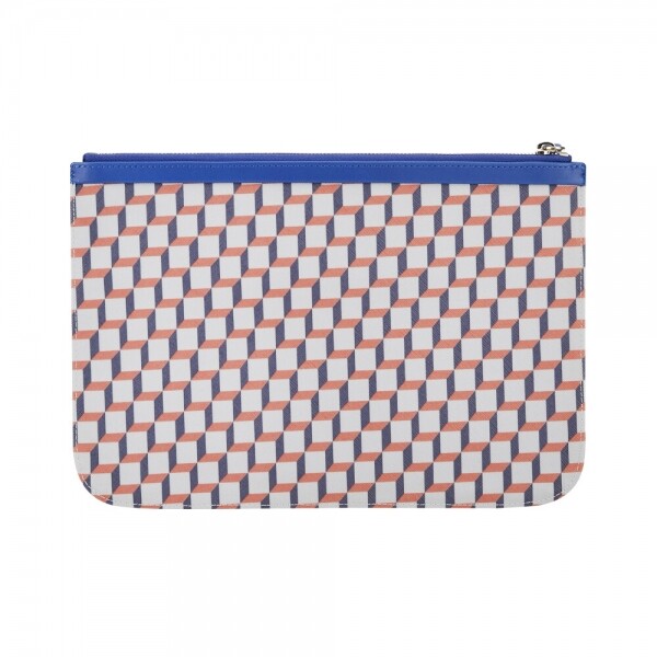 꼬르소밀라노,피에르하디 공용 큐브 블루 오렌지 클러치백 POUCH L MULTI BLUE