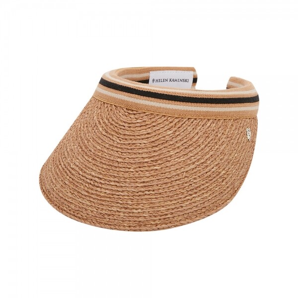 꼬르소밀라노,헬렌카민스키 여성 비앙카 누가/블랙 스트라이프 썬캡 HAT50265 Nougat Black Stripe