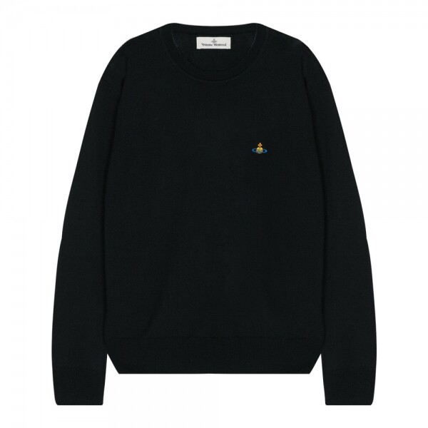꼬르소밀라노,비비안웨스트우드 남성 로고 자수 블랙 니트 2701000O Y0006 N403