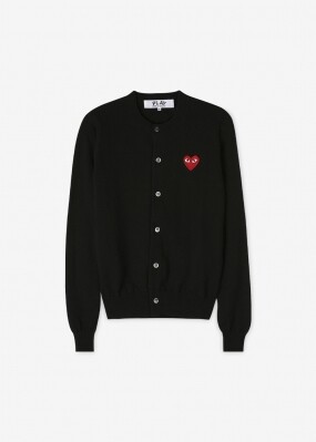 꼼데가르송 공용 하트 와펜 블랙 가디건 AX N007 051 1