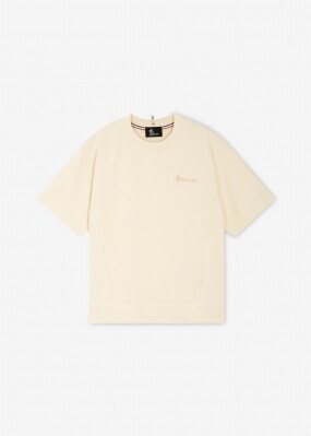몽클레어 여성 그레노블 로고 베이지 반팔티 8C00009 83927 034