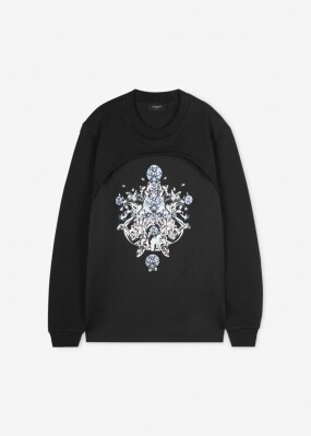 지방시 남성 주얼리 프린트 블랙 맨투맨 7315 651 001