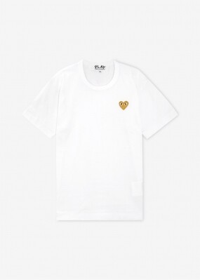꼼데가르송 공용 골드와펜 화이트 반팔티 AX T216 051 4