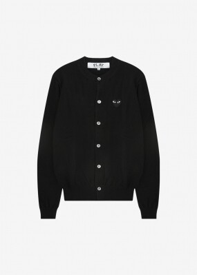 꼼데가르송 여성 하트 와펜 블랙 가디건 AX N023 051 1
