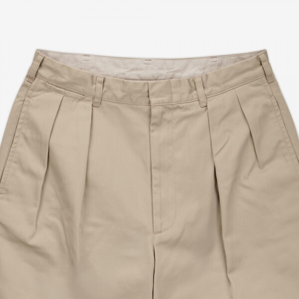 꼬르소밀라노,나나미카 남성 더블 플리츠 카키 반바지 S25SD108E KHAKI