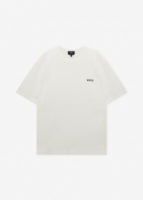 아페쎄 남성 VPC 자수 로고 블랑/버트 반팔티